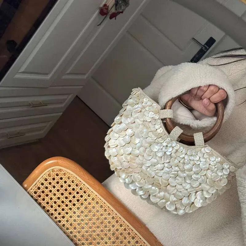 Designer NEUE Handgemachte Schwere Industrie Perle Handtasche Bestickt Strass Perle Diagonal Totes frauen Hochzeit Party_voghion.com