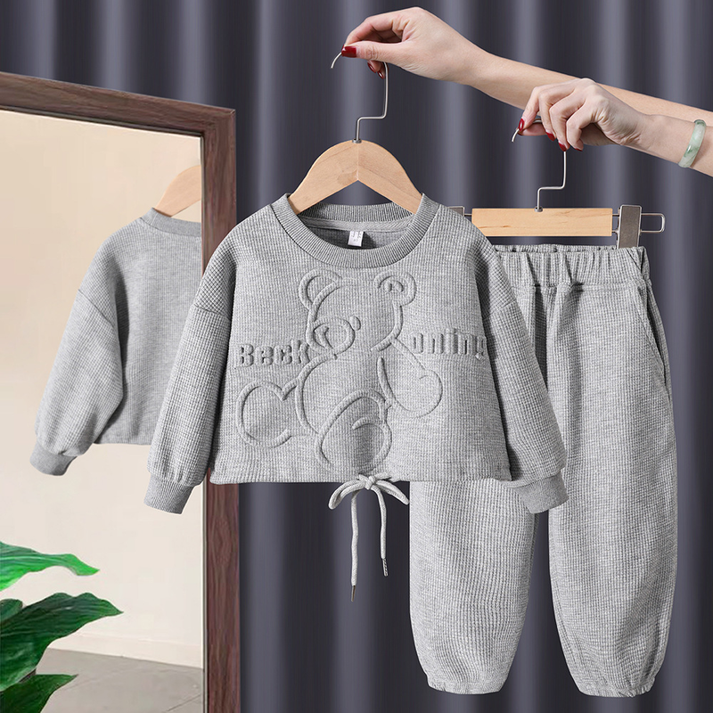Ensemble deux pièces de sport pour enfants, pull décontracté à la mode pour filles, nouvelle collection automne 2023_voghion.com