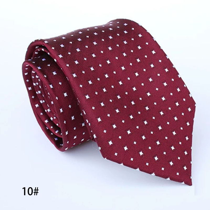 Cravatta da uomo nuova in jacquard fatto a mano con motivo a righe tinta unita 8C Arrow_voghion.com