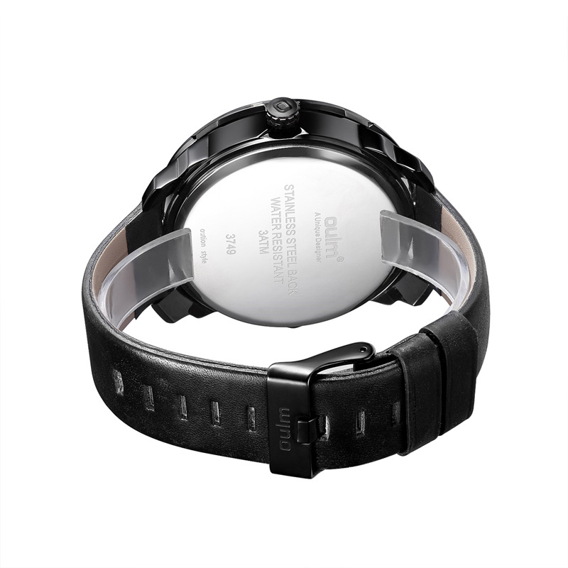 Luxuriöse Herren-Sportuhr mit Multi-Zeitzonen-Funktion, wasserdichtem Quarzwerk, Echtlederarmband und großem 53-mm-Zifferblatt aus Echtleder_voghion.com