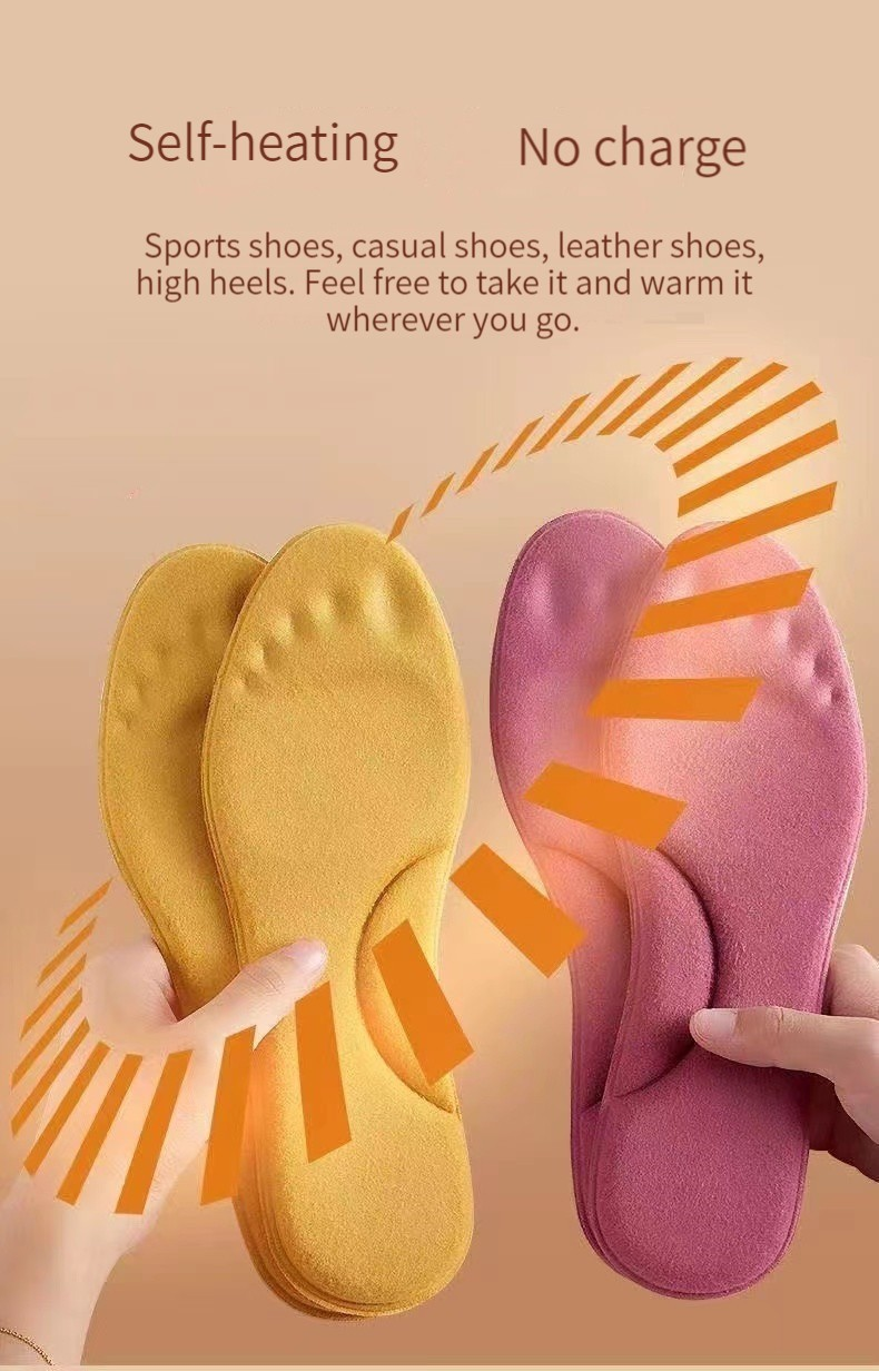Zelfverwarmde inlegzolen voor voeten Winter Thermische dikker Memory Foam Heren Dames Sportschoenen Zelfverwarmende schoenpads_voghion.com