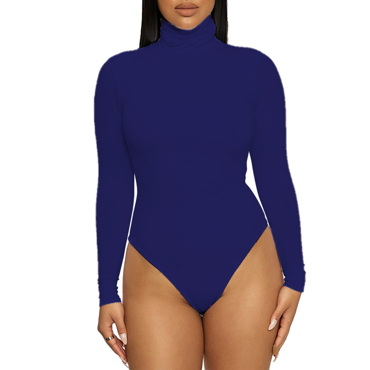 2023 Autunno/Inverno Basic Bottom Abbigliamento da donna Semplice body slim fit a maniche lunghe con collo alto_voghion.com