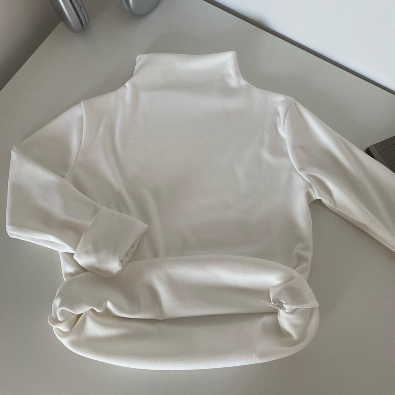 Maglietta termica a maniche lunghe con collo alto – Fodera in pile spazzolato su entrambi i lati per un calore estremo (M-XXL, misto poliestere-spandex)_voghion.com