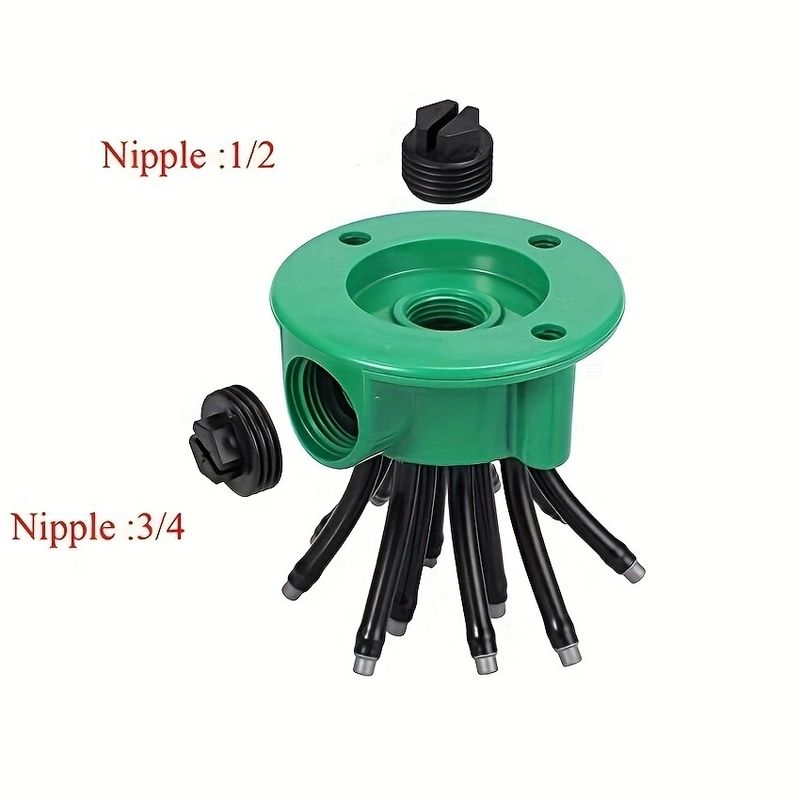 360 Grad automatische Multi-Kopf Bewässerung Garten Bewässerung Werkzeug Blume Sprinkler Kopf_voghion.com