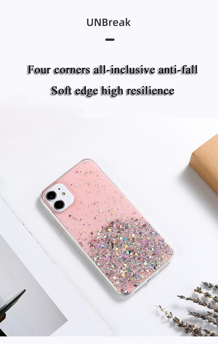 voor Huawei Mate 60 Pro Honor X90 X50 X40 X30 X20 Nova 8 Case Sier Foil Paillette Epoxy Cover Soft Clear Shell Anti-val_voghion.com