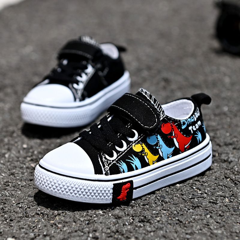 Scarpe basse casual per bambini in tela per ragazzi e ragazze in tela per bambini, sneakers singole traspiranti primaverili e autunnali_voghion.com