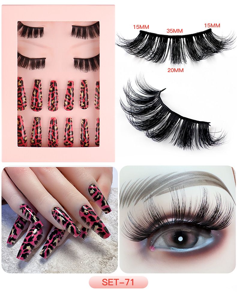 Faux cils épais et naturels stéréo 8D en poils de vison imitation haute densité, parfaits pour les ongles à coller._voghion.com