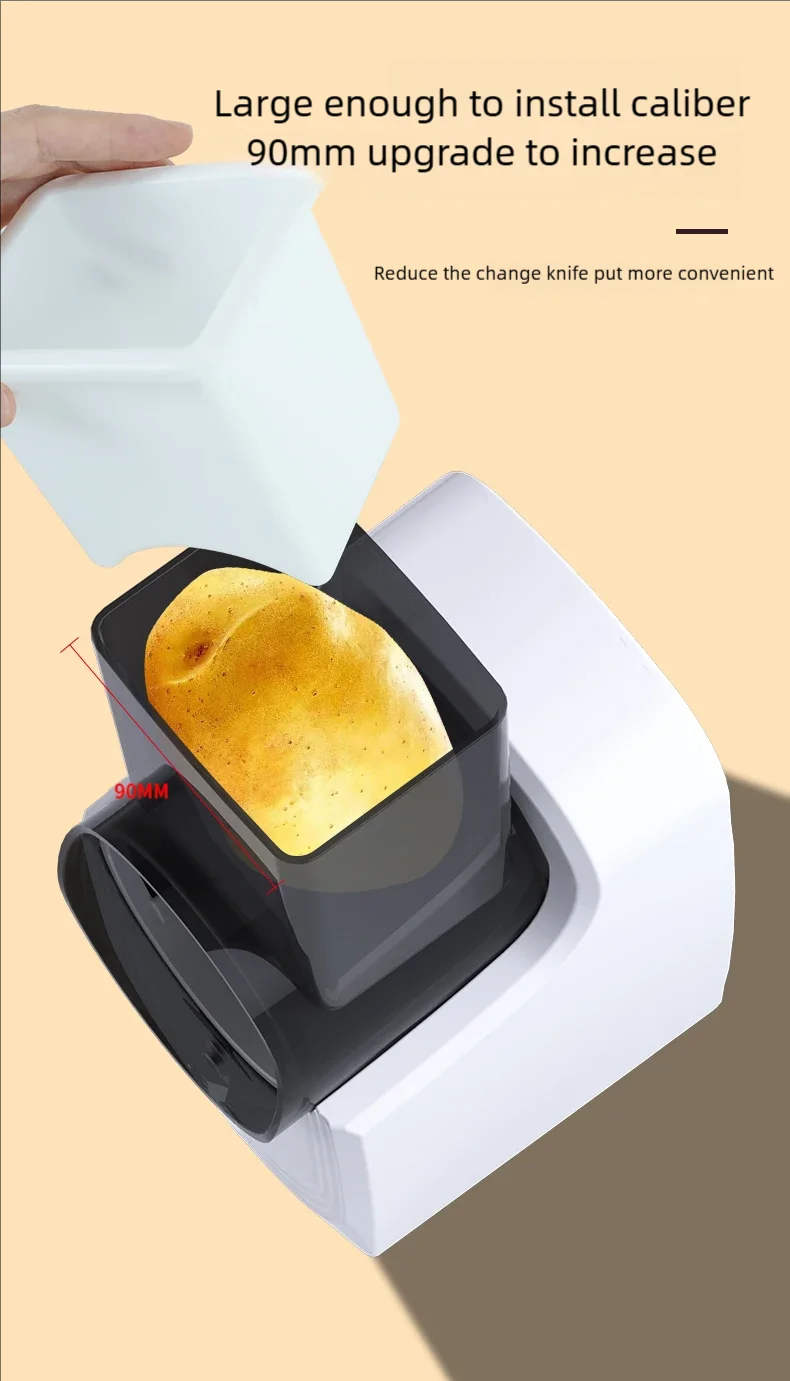 Multifunktionaler Gemüseschneider, elektrischer Gemüseschneider für den Haushalt, Gemüsehobel und -raspeln, automatisch_voghion.com