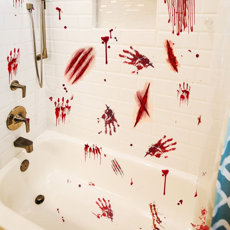 Aufkleber Halloween Blut Handabdruck Fußabdrücke Dekorative Wandaufkleber Fensteraufkleber Wohnzimmer Schlafzimmer Hintergrund Home Dekoration Aufkleber_voghion.com