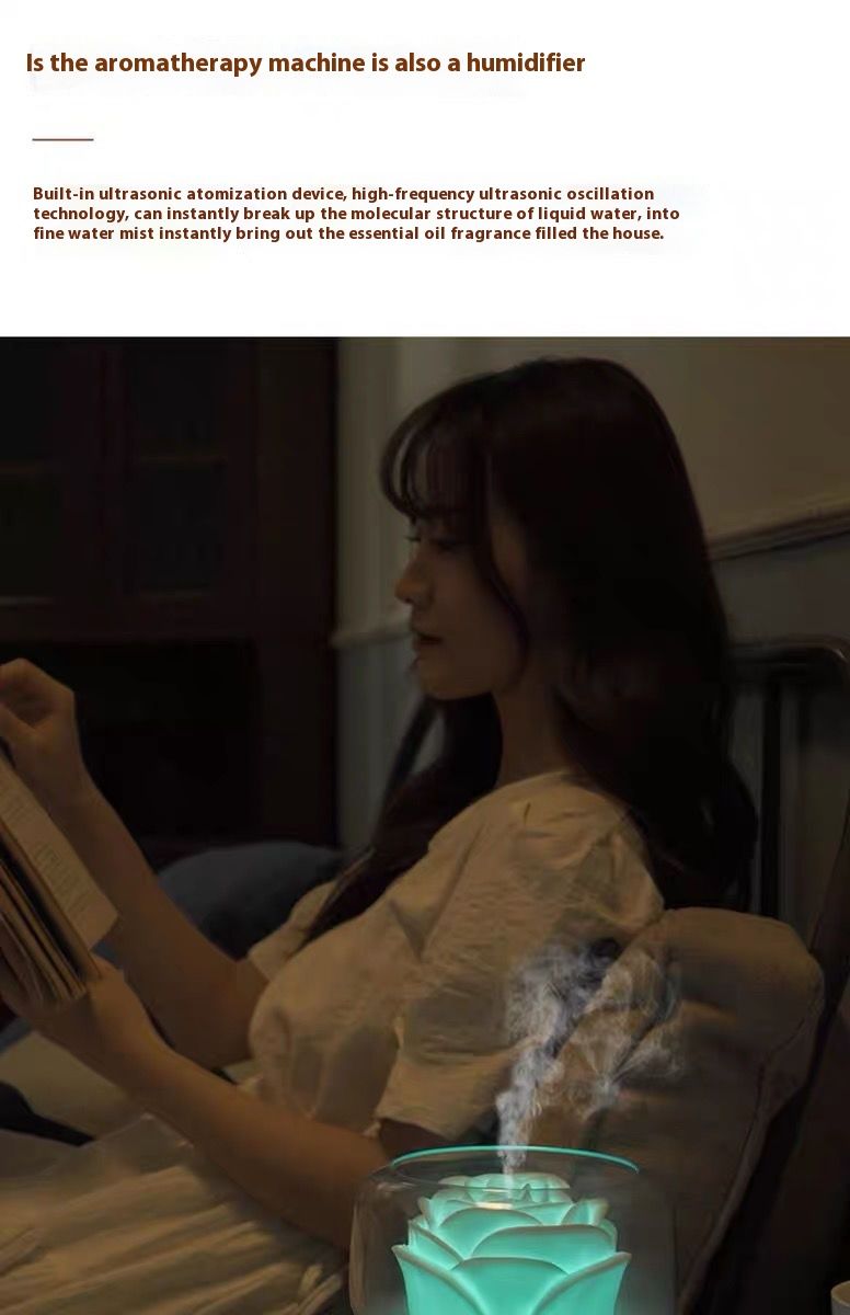 Diffuseur d'huiles essentielles et humidificateur automatique intelligent pour chambre à coucher ou bureau_voghion.com