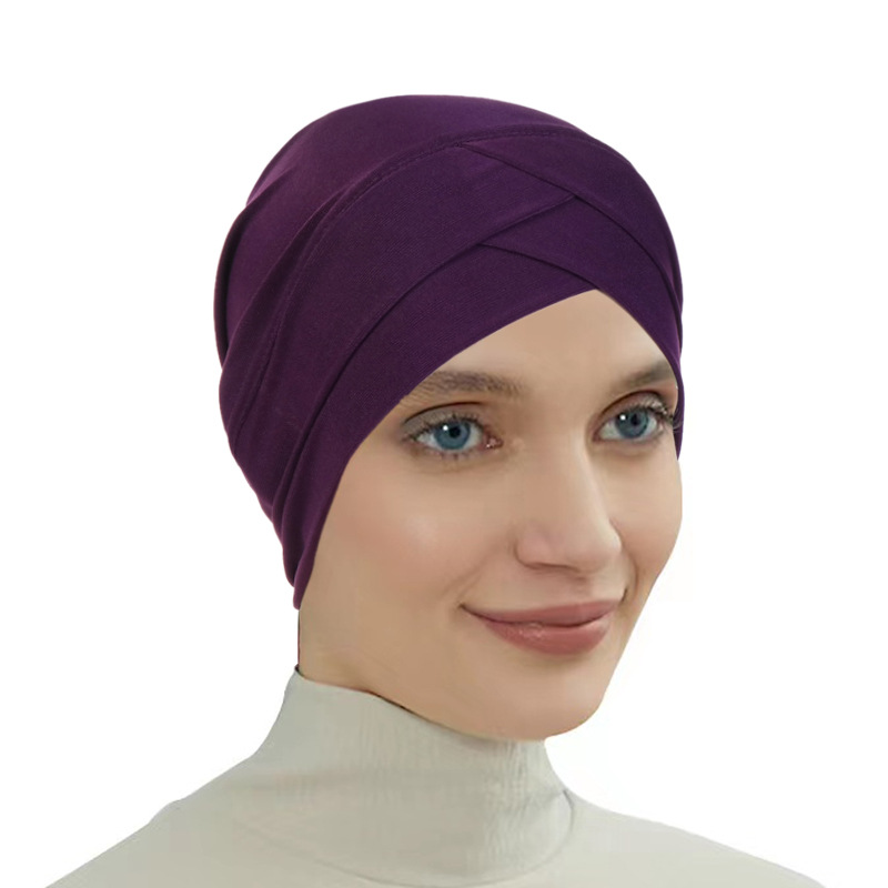 Crossover i panna för kvinnor Mjuk, fashionabel och mångsidig hatt med pannband Pulloverhatt för alla årstider_voghion.com