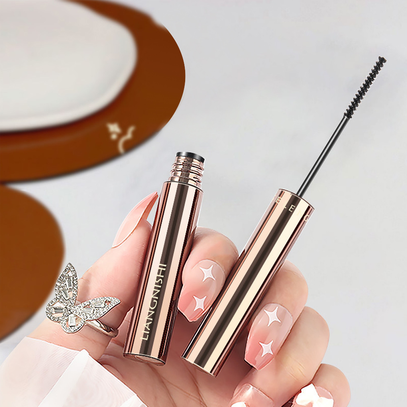 Mascara Ultra-Fine Black Waterproof 3D Silk Fiber Curling Volume Lashes Thick Lengthening Nourish Eyelash_voghion.com