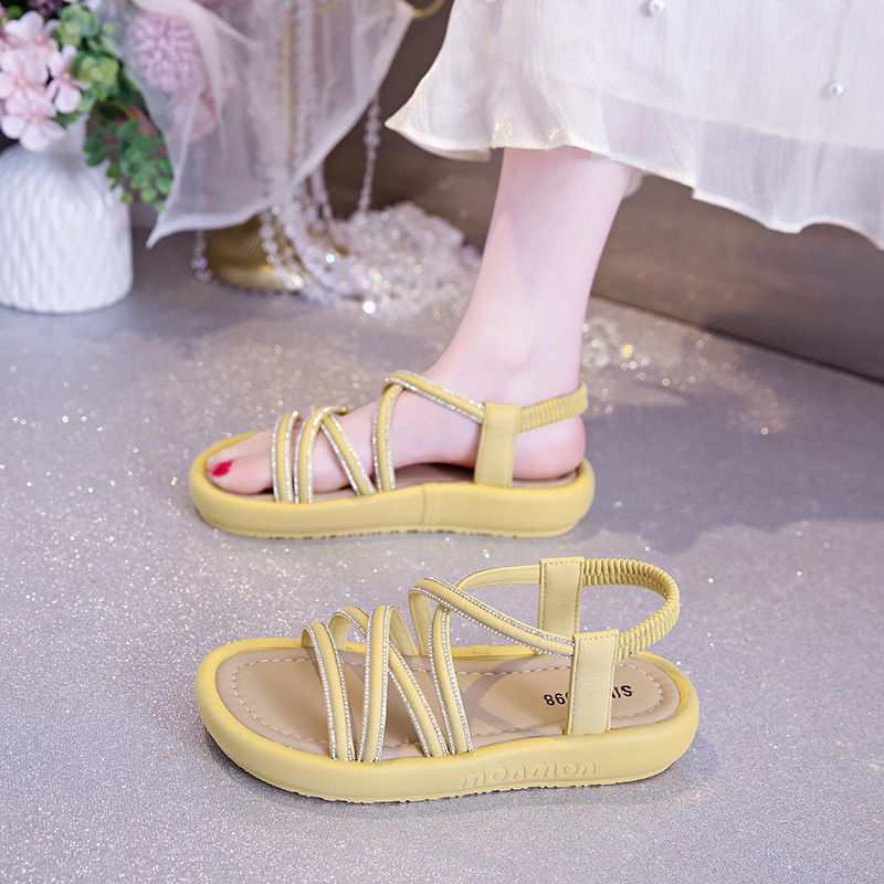 Stepping On Clouds für Damen 2025 Neue Sommermode Dicke Sohle Outdoor-Bekleidung mit Röcken High-End-Römersandalen_voghion.com