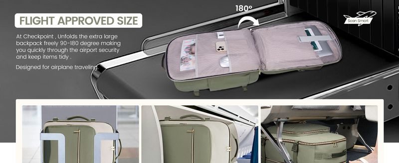 Mochila de viagem de grande capacidade Happypeople - Mochila unissex leve e durável em tecido Oxford com compartimento para laptop (16 polegadas), várias cores_voghion.com