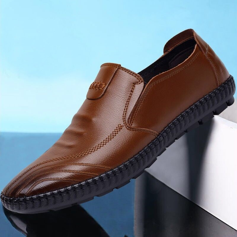 Mocassini primaverili slip-on da uomo in pelle casual Euro Step_voghion.com