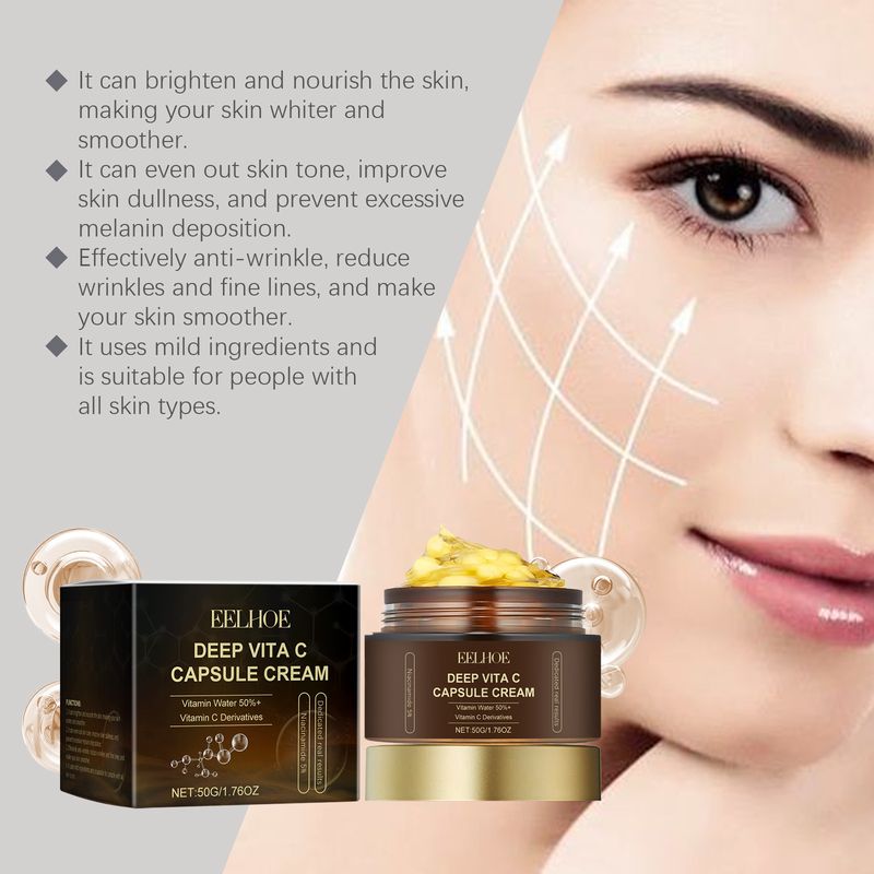 EELHOE Vitamin C Capsule Brightening Facial Skin Moisturizing And Nourishing Face Cream_voghion.com