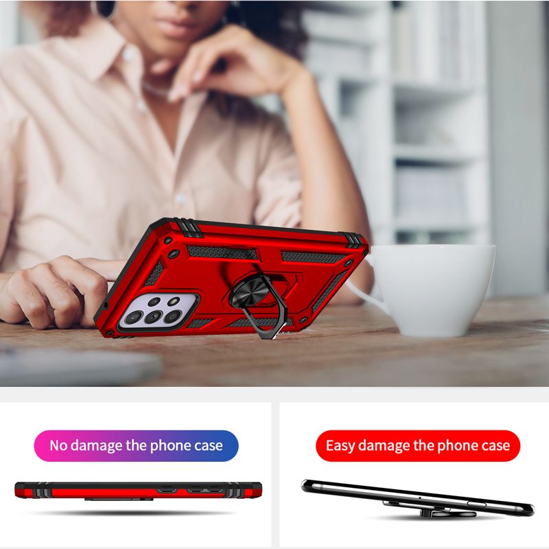 Custodia antiurto per armatura per Samsung Galaxy A54 A53 A52 A12 A13 A33 A23 A73 A14 A51 A50 A22 A32 A04 A34 A03s A72 Anello in metallo_voghion.com