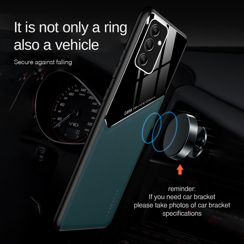 Samung A54 A34 A14 5G-deksel i skinn, magnetisk bilholder til Samsung Galaxy A54 A34 A14 2023, myk rammebeskyttelse_voghion.com
