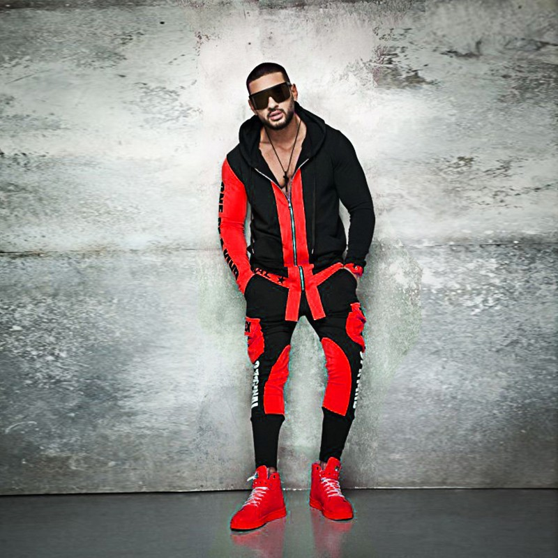 ZOGAA Hip Hop Erkek Cool Kapşonlu Üst Seti 2 Parça Eşofman Takımı Kapşonlu Ceket ve Pantolon Eşofman Takımı Eşofman Takımları_voghion.com