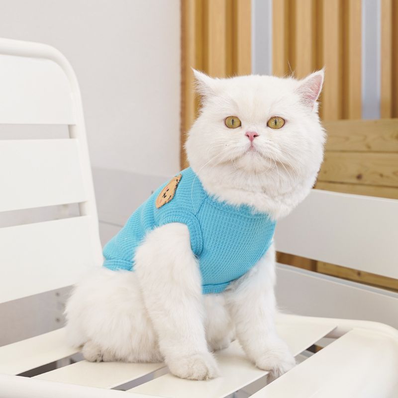 Haustierkleidung Waffelbär Sommerweste Teddy mittlere und kleine Hundekatze Hundekleidung Fabrik Großhandel_voghion.com