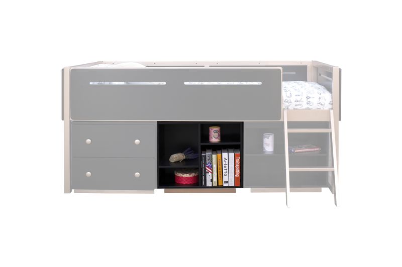 Black and Rose-Gold 2-Shelf Bookshelf_voghion.com