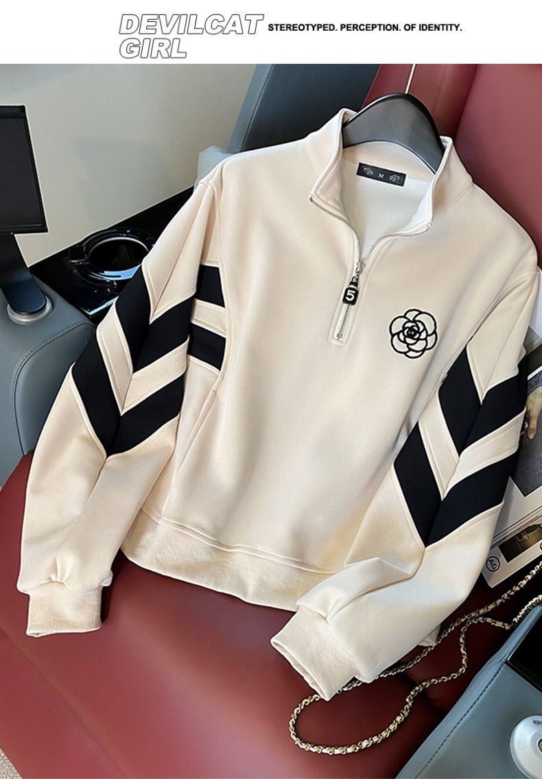 Costume de sport casual pentru femei, plush, toamna și iarna, stil coreean nou, modă, reducere a vârstei, pulover, costum din două piese_voghion.com