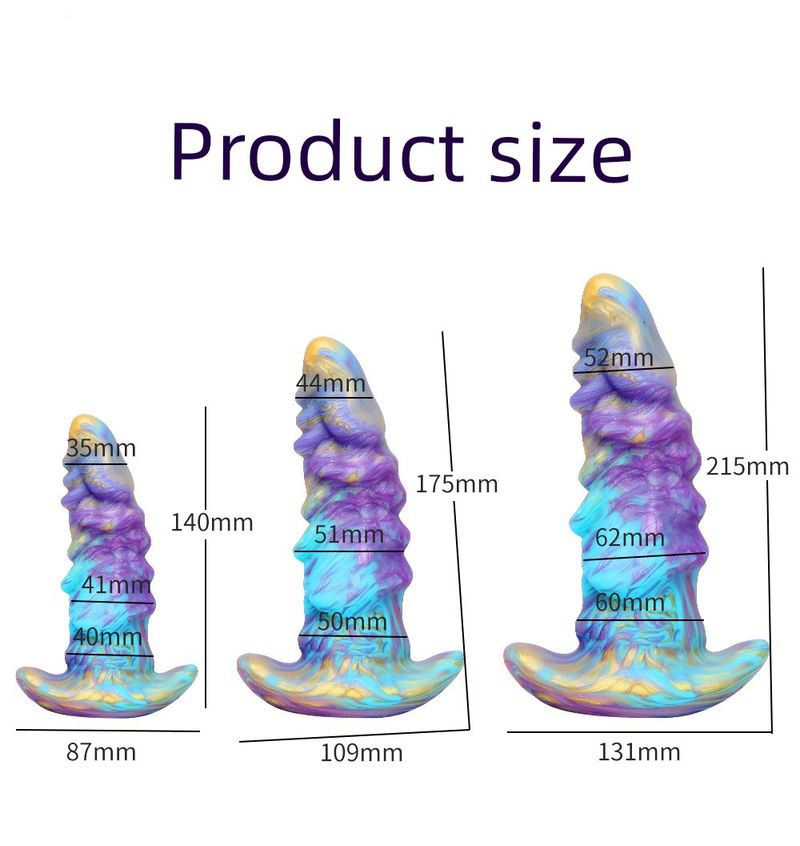 Plug anal en silicone liquide souple et invisible, perles anales en forme de chrysanthème, taille S, 4,1/5,1/6,2 cm_voghion.com