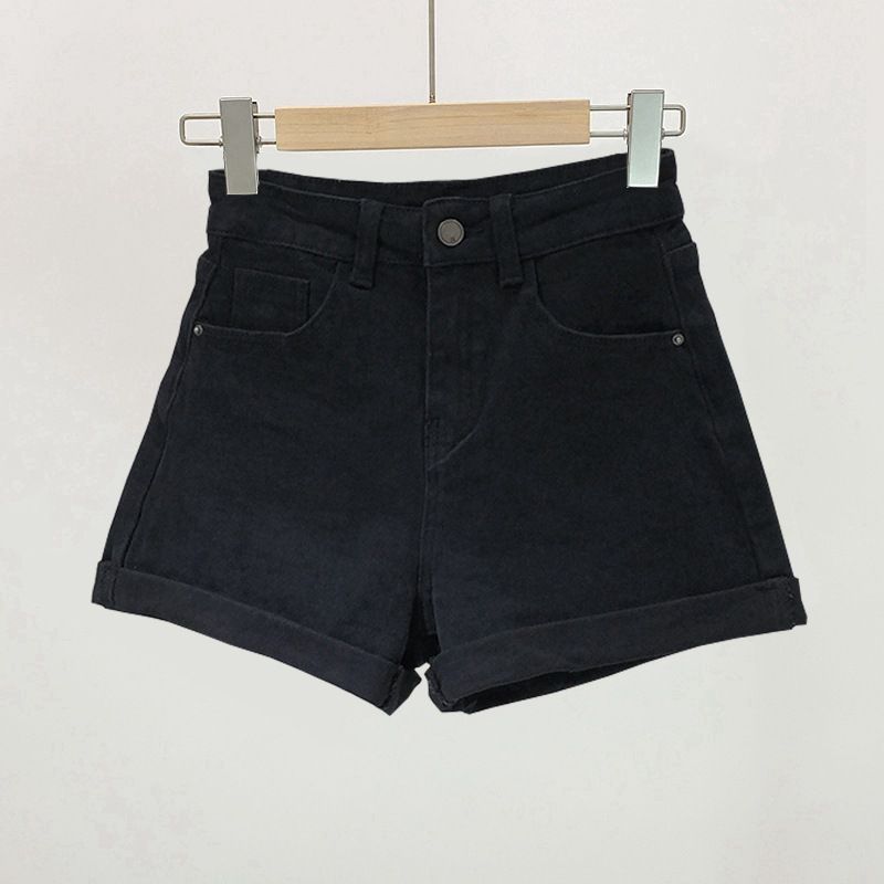 2025s Neue Trendy INS Denim Shorts Für Frauen Sommer Lose Hohe Taille Koreanischen Stil A-linie Breite Bein Abnehmen Vielseitig gerollt Saum_voghion.com