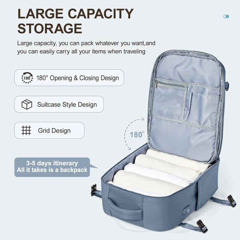Laptopväska Resa För Damer Stor Kapacitet Easyjet Handbagage 45x36x20 Ryanair 40x20x25, Herr Kabinryggsäck_voghion.com