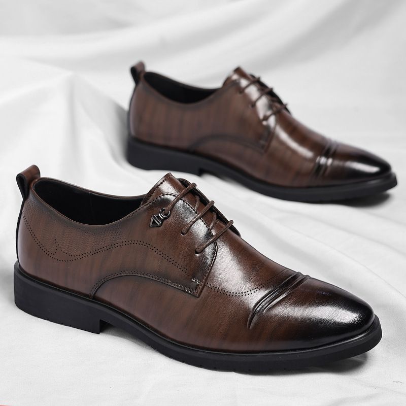 Leder 2025 Frühling Neue Business Formale Herrenmode Plus Größe Derby Schuhe Trend_voghion.com