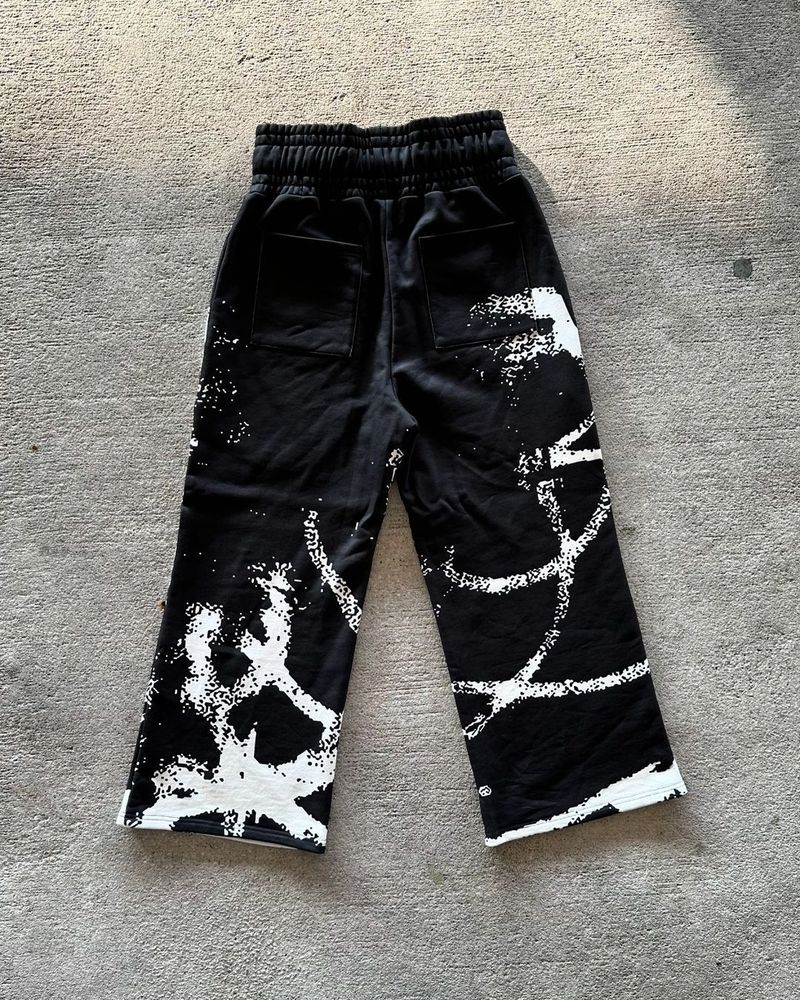 Herrenbekleidung Lose Krawatte Elastische Taille Jogginghose Gedruckt Muster Dunkle Anime High Street Style Hose Jogginghose_voghion.com