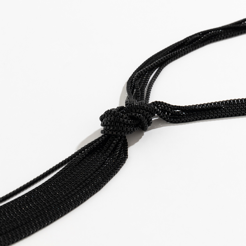 Dames sieraden hiphop metalen wind snake bone chain ketting trend geometrisch lang geweven sleutelbeen ketting_voghion.com