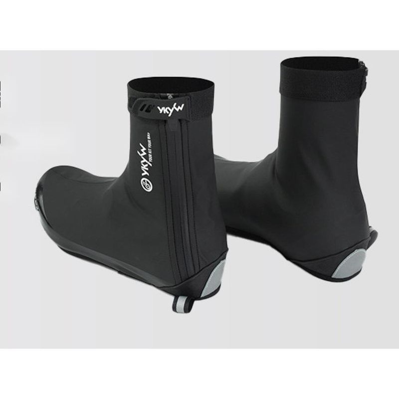 YKYWBIKE Winter Waterproof Velcro Solid Color Cycling Shoe Covers With Fleece Lining For Warmth_voghion.com