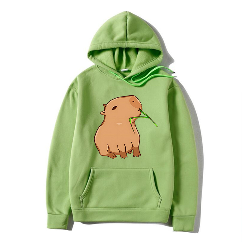 Pull Cartoon Print China-Chic Automne Couple Pull à Capuche Décontracté Lâche_voghion.com