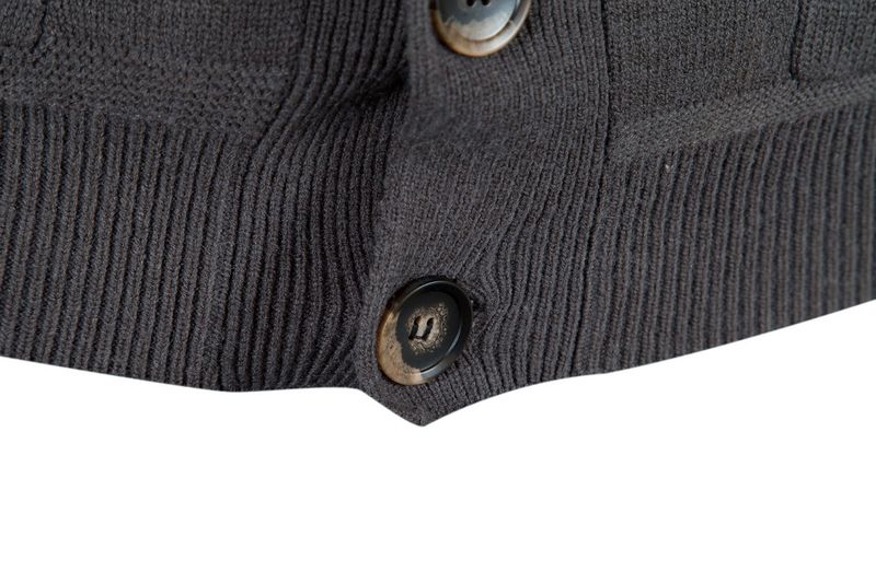 Men's Clothing Cardigan Sweater Sweater Sleeves Stitched Thick Men's Sweater_voghion.com