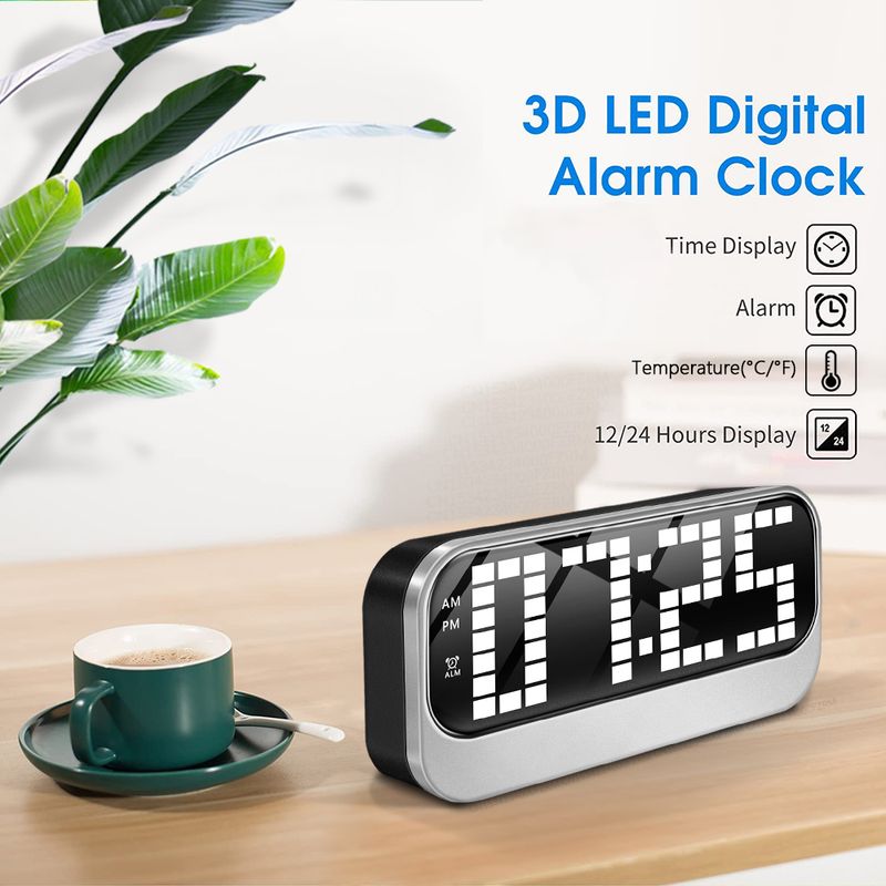 Home LED Digitale Smart Desk Wekker Horloge Tafel Elektronische Desktop Klokken Met Grote Digitale Temperatuur Kalender Weergave_voghion.com