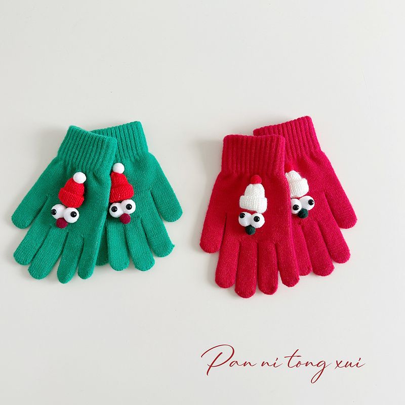 Nowe 2024 Boże Narodzenie Czerwone Rękawiczki Palcowe Damskie Zimowe Studentki Urocza Para Koreańska Wersja Grube Ciepło Rowerowe Dotykowe_voghion.com
