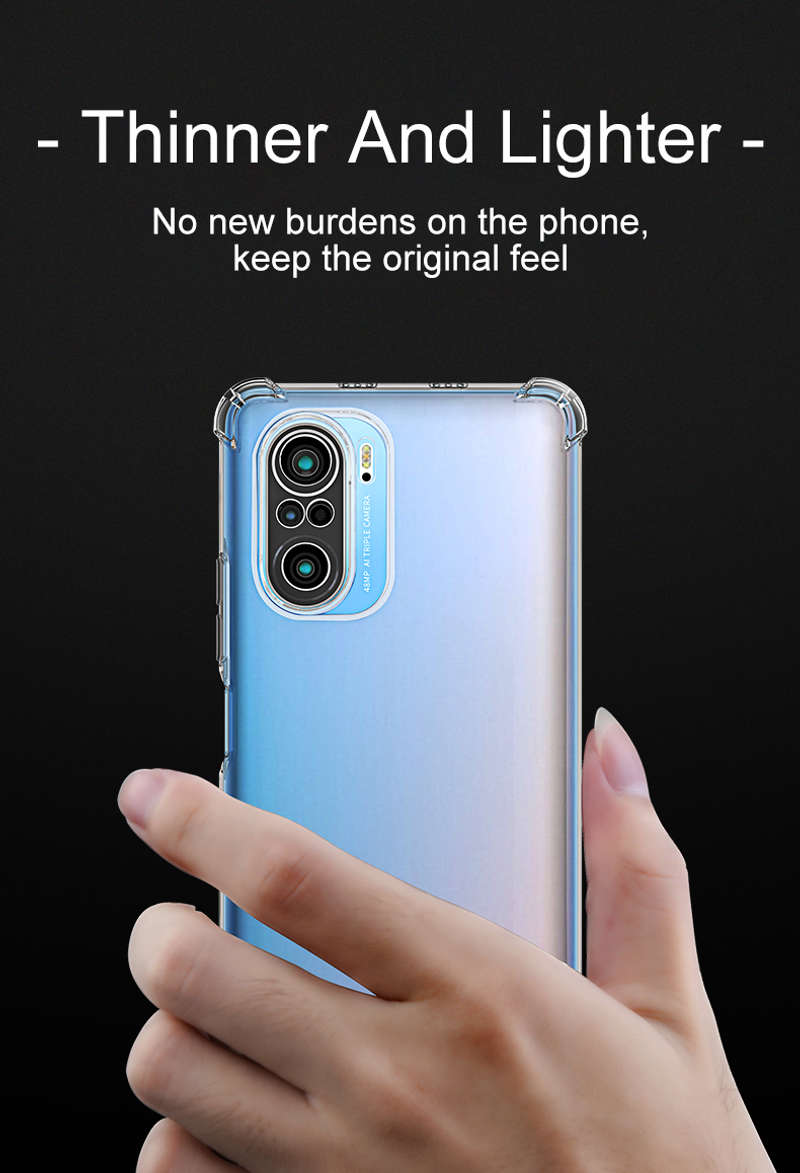 Xiaomi Redmi Note 11 10 9 8 11T 10T 10S 9S 8T için Darbeye Dayanıklı Silikon Telefon Kılıfı Şeffaf Yumuşak Kılıf_voghion.com