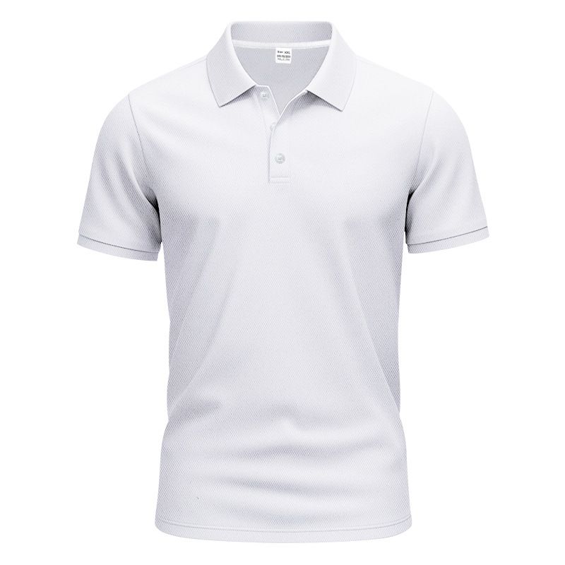 Pánské jednoduché rychleschnoucí polo tričko v golfovém stylu s volným prodyšným límcem a krátkým rukávem_voghion.com