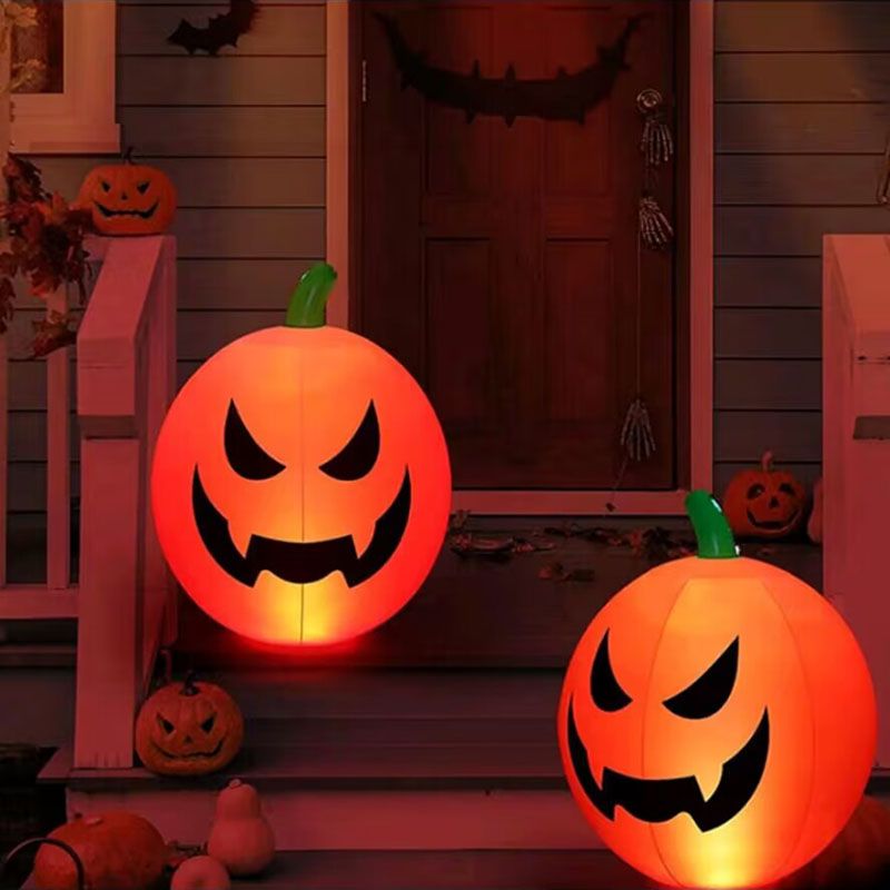 Halloween Inflatable Ornament Outdoor Courtyard Lawn Decoration Luminous Pumpkin Lantern Air Model_voghion.com