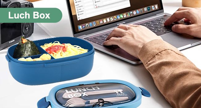 Bento Box per bambini - 3 scomparti con posate_voghion.com