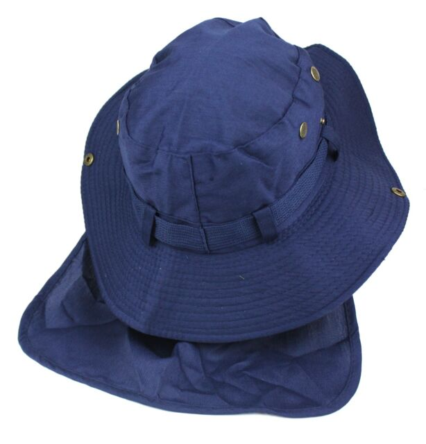 Boonie Bucket Hat Neck Flap Wide brim Cotton Fishing Camping Hiking Sunshade Summer_voghion.com