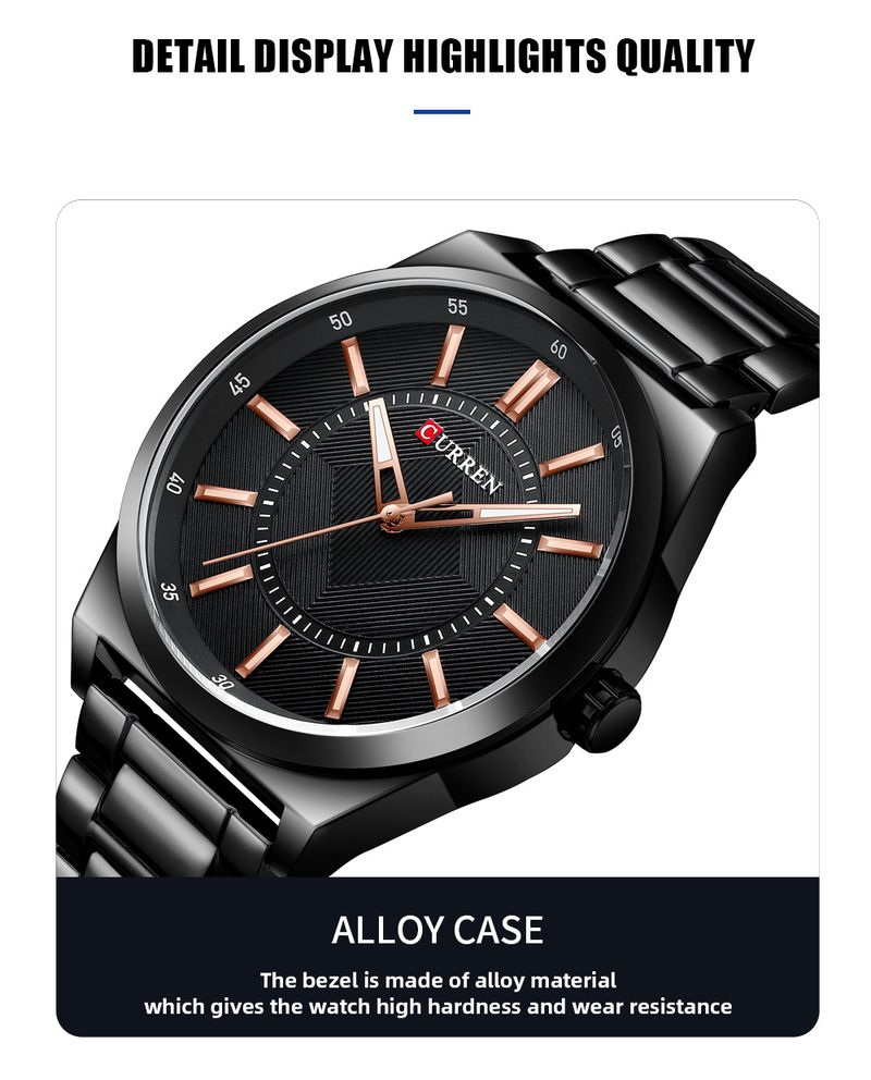 Orologio da uomo impermeabile in acciaio inossidabile con datario, orologio da polso al quarzo minimalista da uomo, quadrante rotondo classico, cinturino in lega_voghion.com