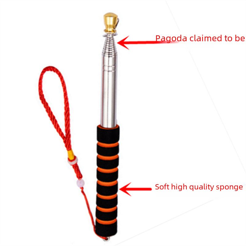 Golden Head Bold Guide Fahnenmast Schwamm Abdeckung Outdoor Teleskop Pointer Outdoor Edelstahl Baton_voghion.com