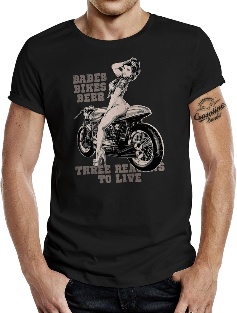 T-shirt Original Biker Racer Babes Bikes Beer I_voghion.com