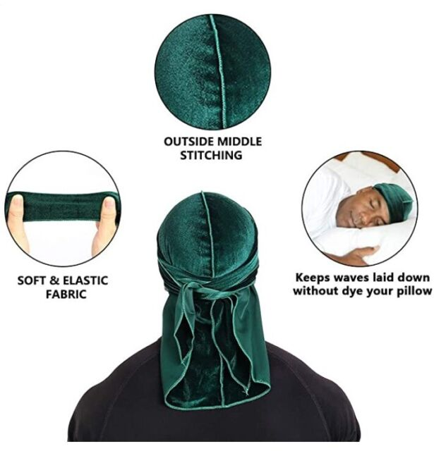 VEET DURAG Silk Headband Hat Unisex Advanced Du Doo Rag Wave Dance Design_voghion.com
