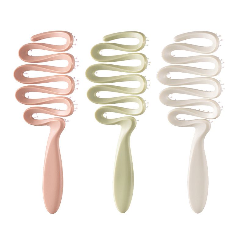 Pine Cone Shape Smooth Hair For Women Appearance Head Massage Fluffy High Crown Hollow Rib Comb_voghion.com