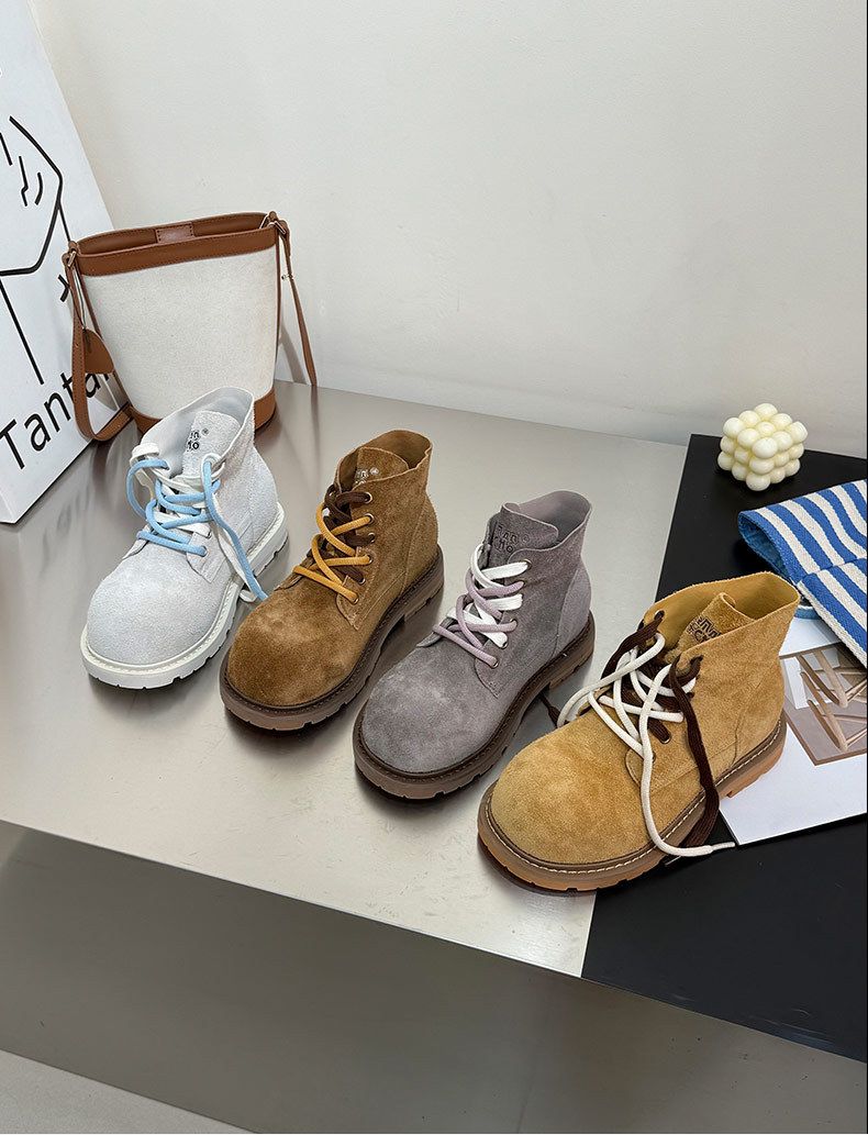 Cowhide Version Of The Leather Thick Bottom Height Martin Boots_voghion.com