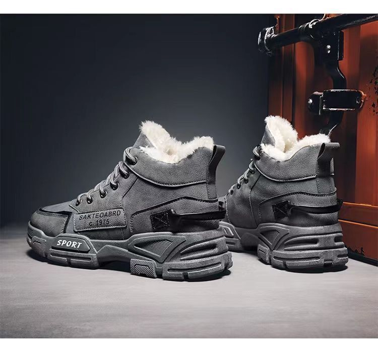 Designer-Schneestiefel, Designer-Herrenschuhe, flauschige Stiefeletten, Turnschuhe, Wanderpelz, Arbeitsschuhe, verschleißfeste Leder-Stiefeletten, Outdoor-Sportschuhe für Herren_voghion.com