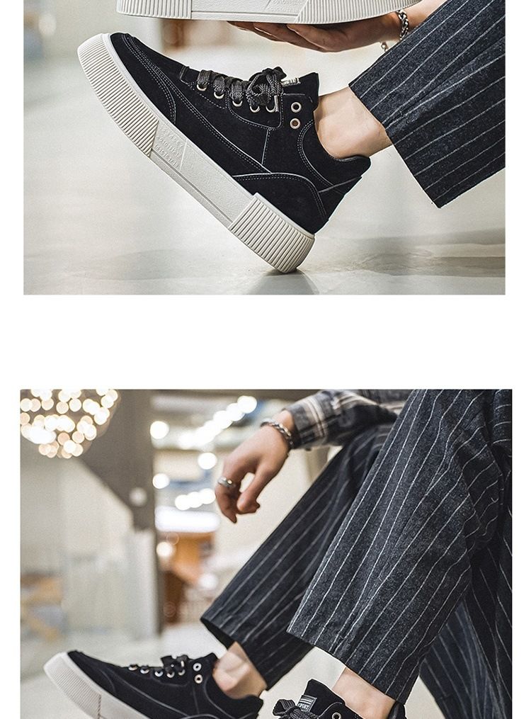 High board shoes for men, 2024 autumn new British style sports shoes, men's mid top Martin boots_voghion.com